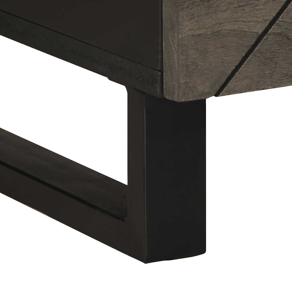 Salontafel 80x54x40 cm massief mangohout zwart is nu te koop bij PeponiXL, paradijselijk wonen!