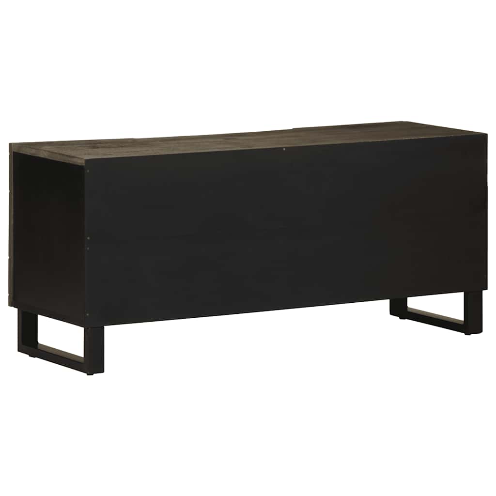 Tv-meubel 105x33x46 cm massief mangohout zwart is nu te koop bij PeponiXL, paradijselijk wonen!
