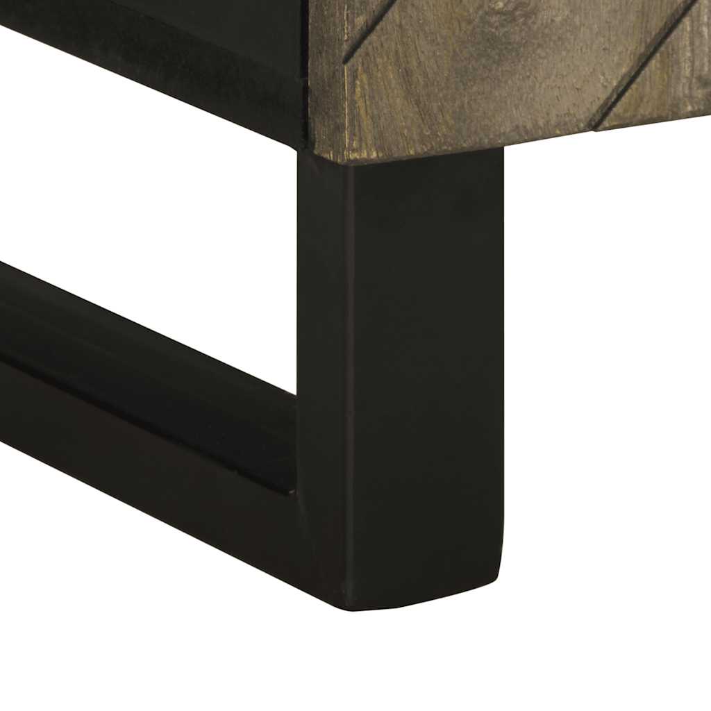 Tv-meubel 105x33x46 cm massief mangohout zwart is nu te koop bij PeponiXL, paradijselijk wonen!