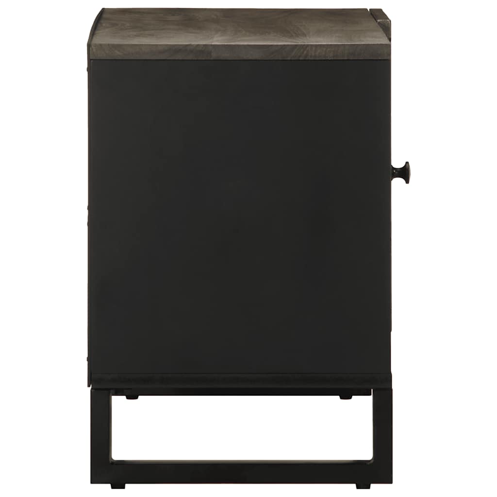 Tv-meubel 80x33x46 cm massief mangohout zwart is nu te koop bij PeponiXL, paradijselijk wonen!