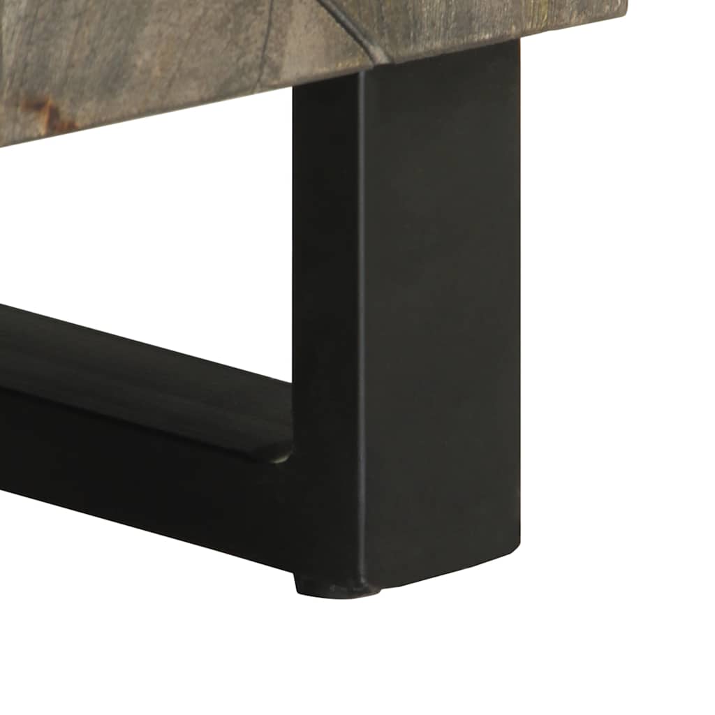 Tv-meubel 80x33x46 cm massief mangohout zwart is nu te koop bij PeponiXL, paradijselijk wonen!