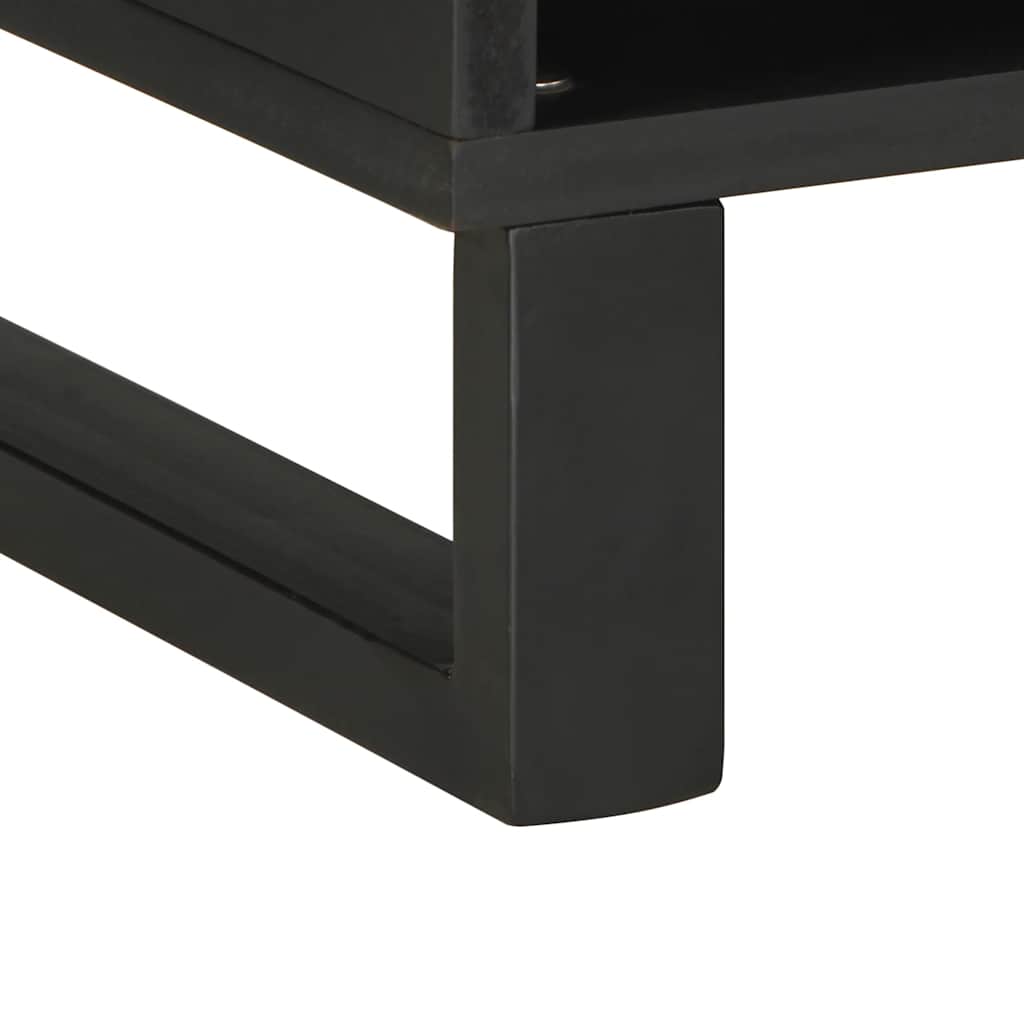 Tv-meubel 100x33x46 cm massief mangohout zwart is nu te koop bij PeponiXL, paradijselijk wonen!