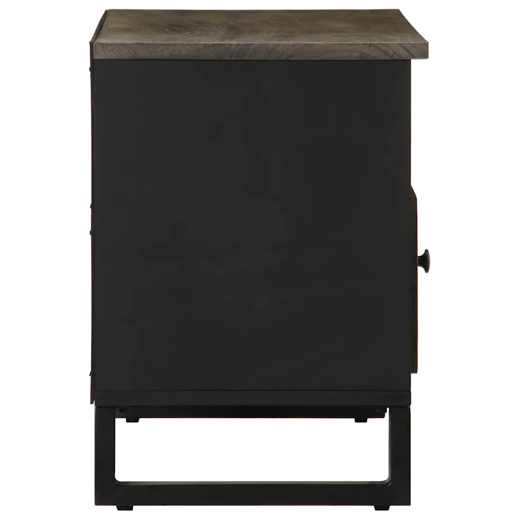 Tv-meubel 80x33x46 cm massief mangohout zwart is nu te koop bij PeponiXL, paradijselijk wonen!