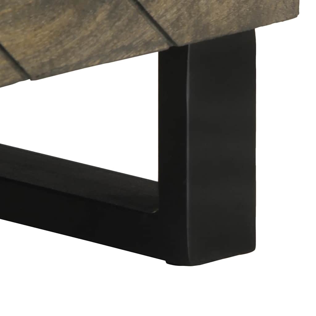 Tv-meubel 80x33x46 cm massief mangohout zwart is nu te koop bij PeponiXL, paradijselijk wonen!