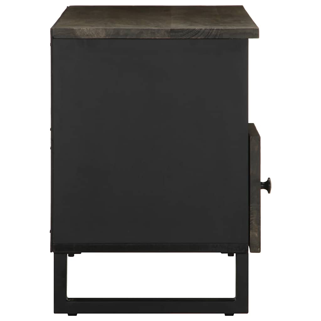 Tv-meubel 100x33x46 cm massief mangohout zwart is nu te koop bij PeponiXL, paradijselijk wonen!