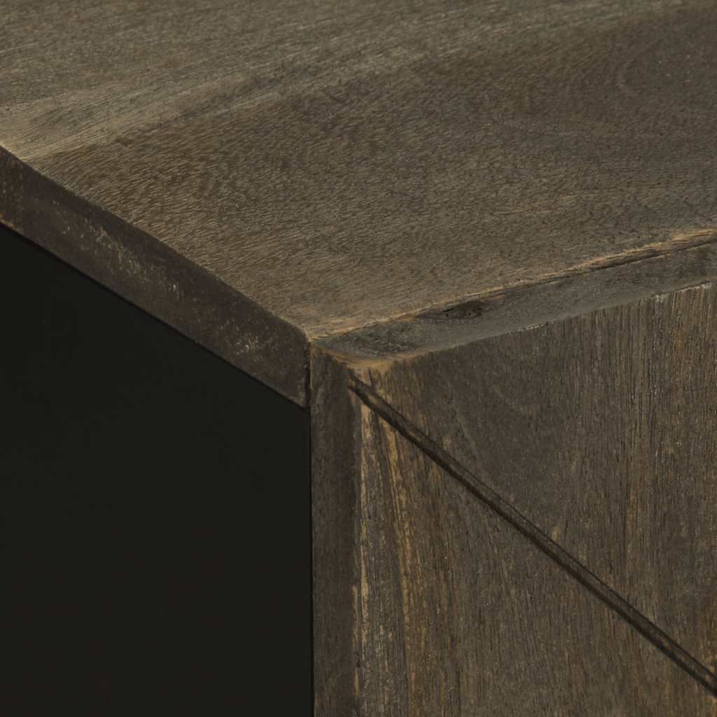 Wastafelkast 62x33x58 cm massief mangohout zwart is nu te koop bij PeponiXL, paradijselijk wonen!