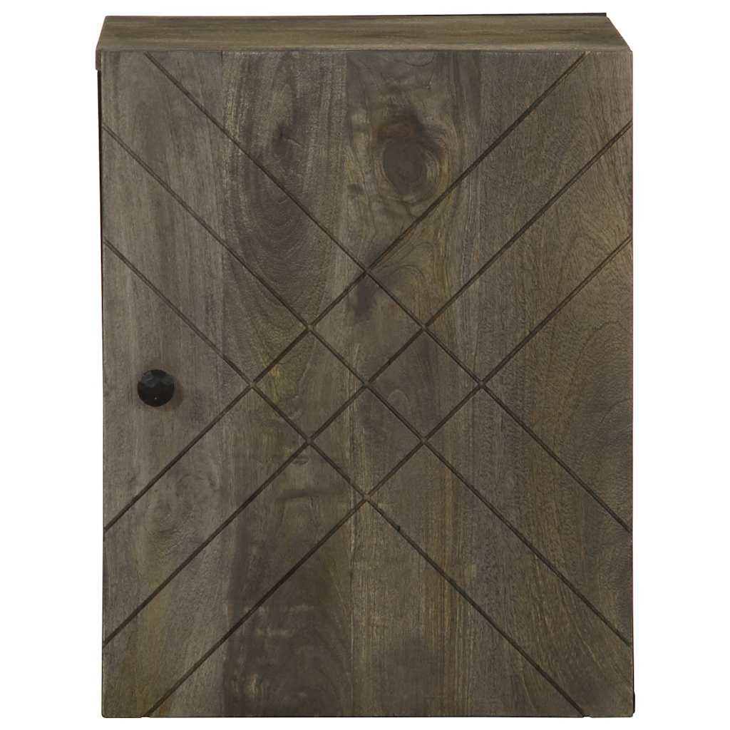Badkamerkast wandgemonteerd 38x33x48 cm massief mangohout zwart is nu te koop bij PeponiXL, paradijselijk wonen!