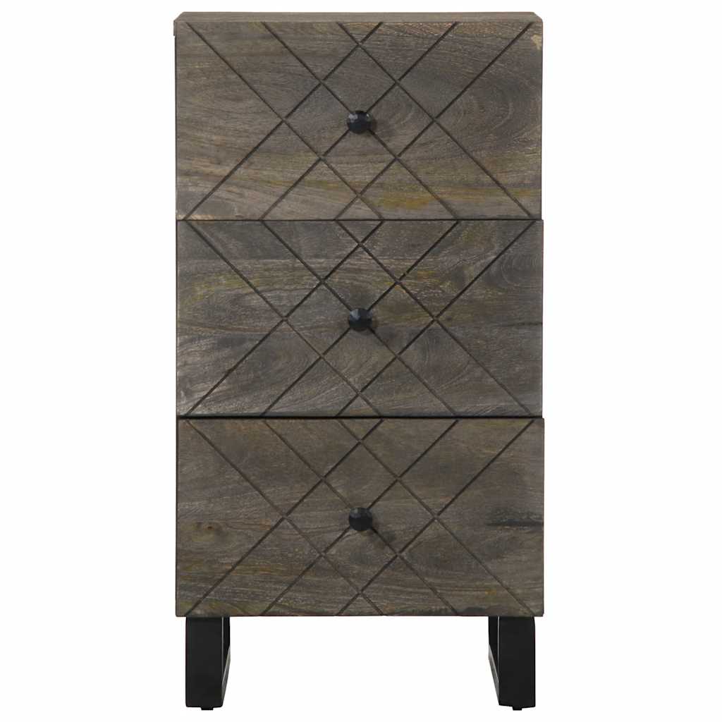 Dressoir 40x33x75 cm massief mangohout zwart is nu te koop bij PeponiXL, paradijselijk wonen!