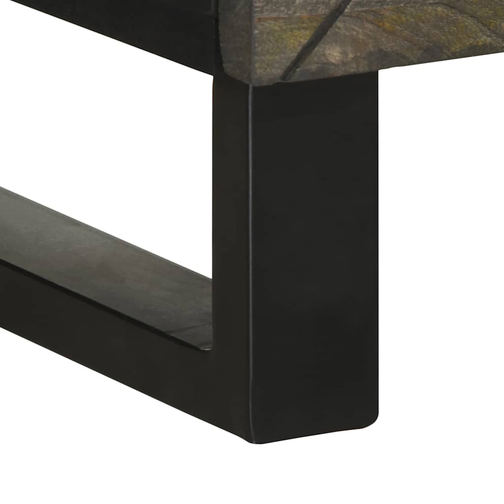 Dressoir 40x33x75 cm massief mangohout zwart is nu te koop bij PeponiXL, paradijselijk wonen!