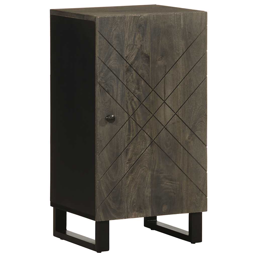 Dressoir 40x33x75 cm massief mangohout zwart is nu te koop bij PeponiXL, paradijselijk wonen!
