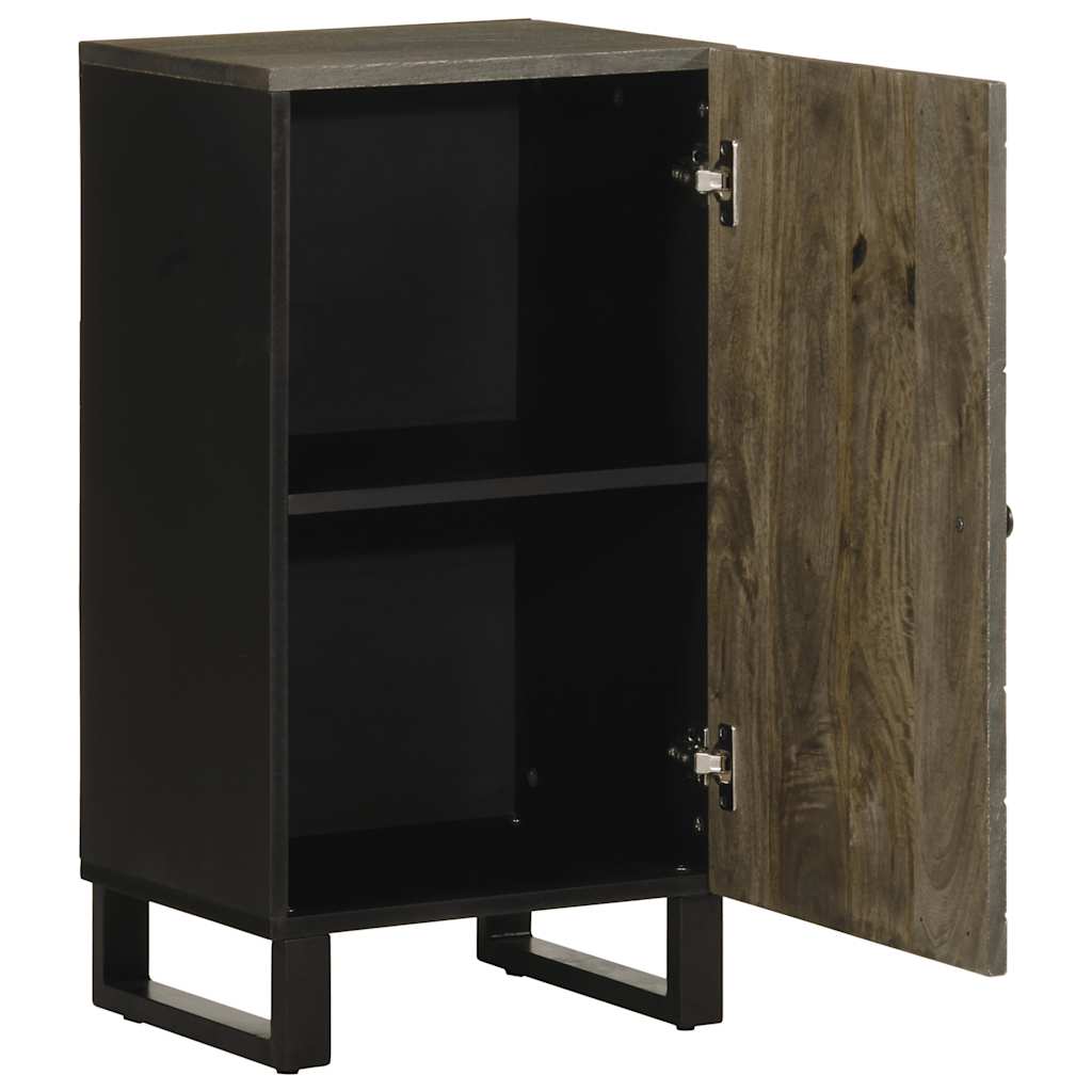Dressoir 40x33x75 cm massief mangohout zwart is nu te koop bij PeponiXL, paradijselijk wonen!
