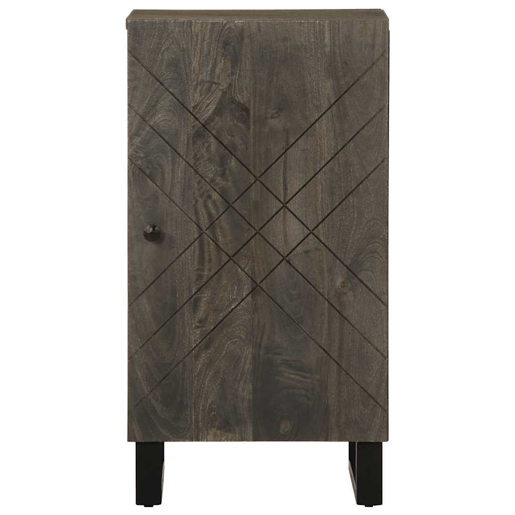 Dressoir 40x33x75 cm massief mangohout zwart is nu te koop bij PeponiXL, paradijselijk wonen!