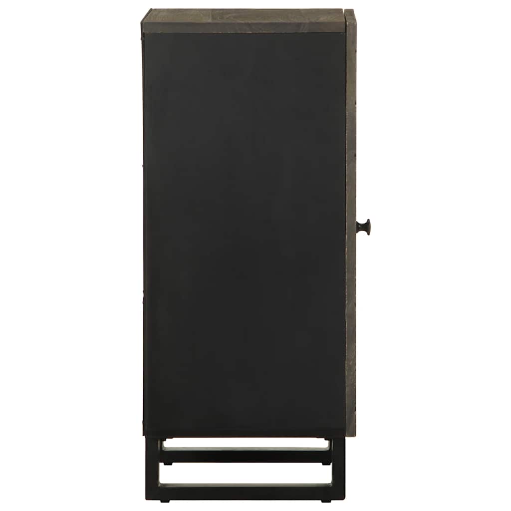 Dressoir 40x33x75 cm massief mangohout zwart is nu te koop bij PeponiXL, paradijselijk wonen!