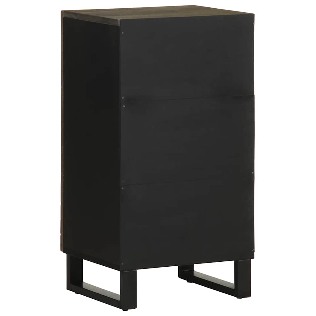 Dressoir 40x33x75 cm massief mangohout zwart is nu te koop bij PeponiXL, paradijselijk wonen!