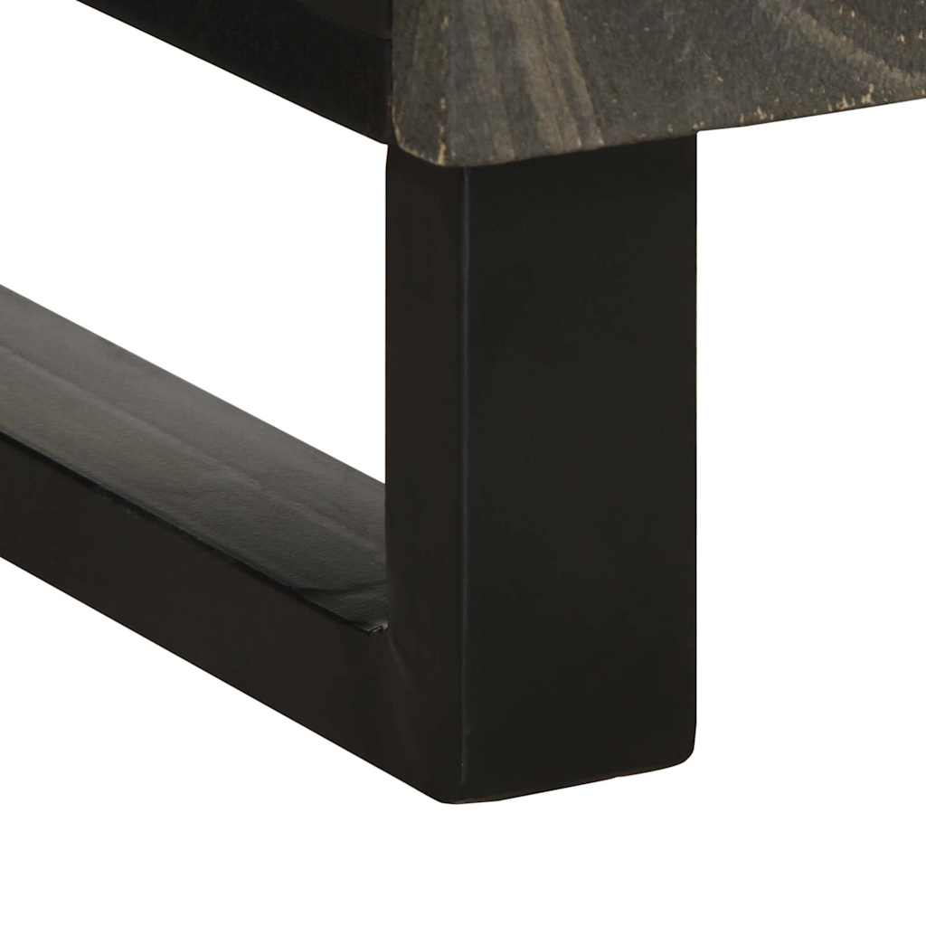 Dressoir 40x33x75 cm massief mangohout zwart is nu te koop bij PeponiXL, paradijselijk wonen!