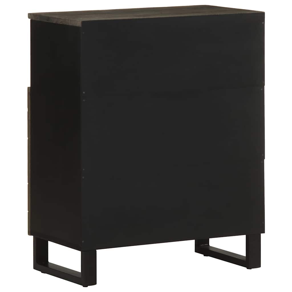 Dressoir 60x33x75 cm massief mangohout zwart is nu te koop bij PeponiXL, paradijselijk wonen!