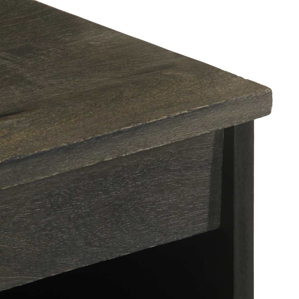 Dressoir 60x33x75 cm massief mangohout zwart is nu te koop bij PeponiXL, paradijselijk wonen!