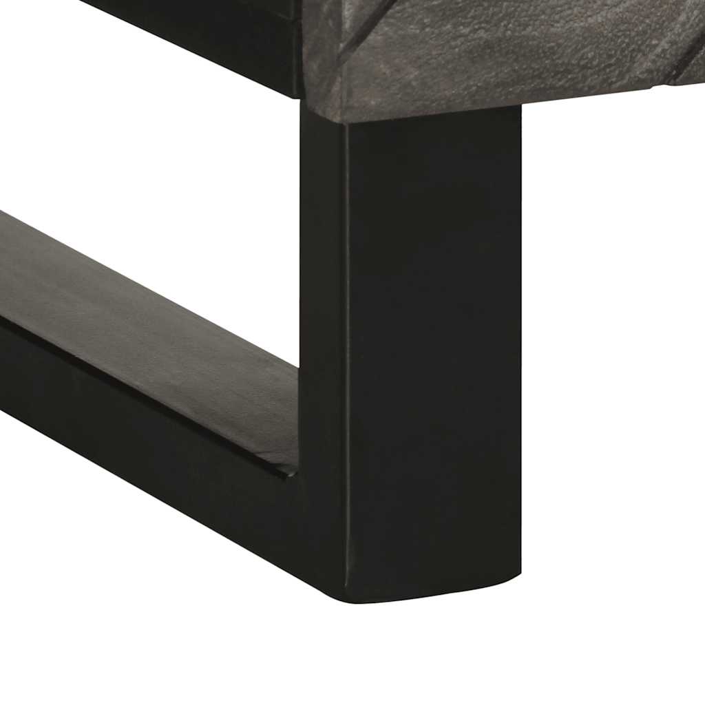 Dressoir 60x33x75 cm massief mangohout zwart is nu te koop bij PeponiXL, paradijselijk wonen!