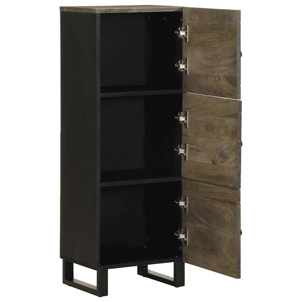 Hoge kast 40x33x110 cm massief mangohout zwart is nu te koop bij PeponiXL, paradijselijk wonen!
