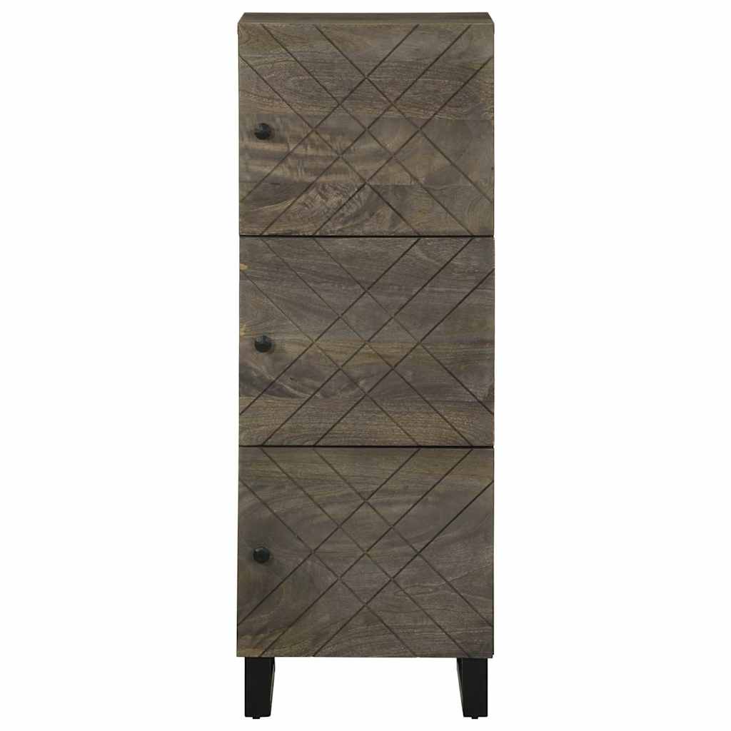 Hoge kast 40x33x110 cm massief mangohout zwart is nu te koop bij PeponiXL, paradijselijk wonen!