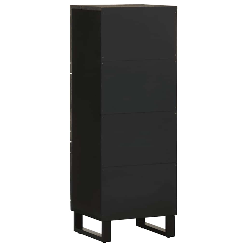 Hoge kast 40x33x110 cm massief mangohout zwart is nu te koop bij PeponiXL, paradijselijk wonen!