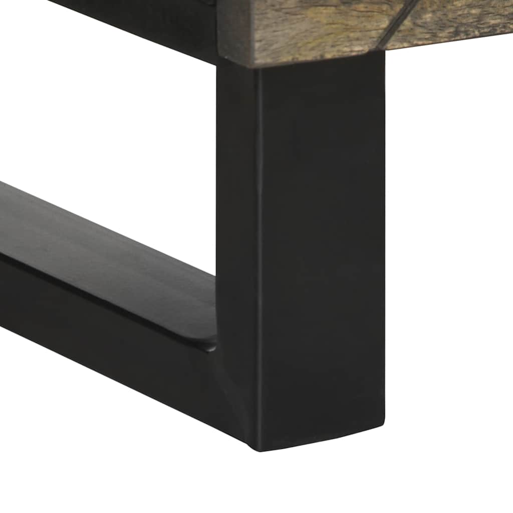 Hoge kast 40x33x110 cm massief mangohout zwart is nu te koop bij PeponiXL, paradijselijk wonen!
