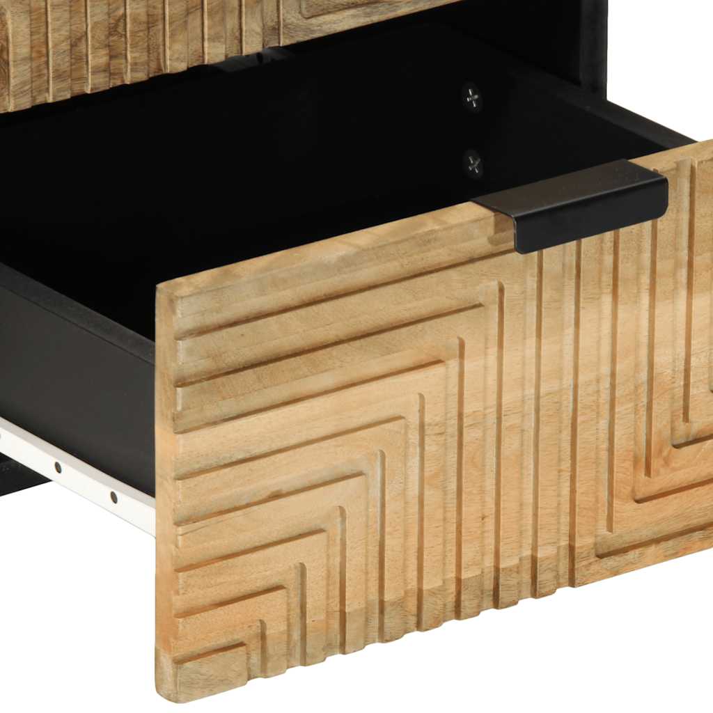 Nachtkastje 40x33x46 cm massief mangohout bruin is nu te koop bij PeponiXL, paradijselijk wonen!