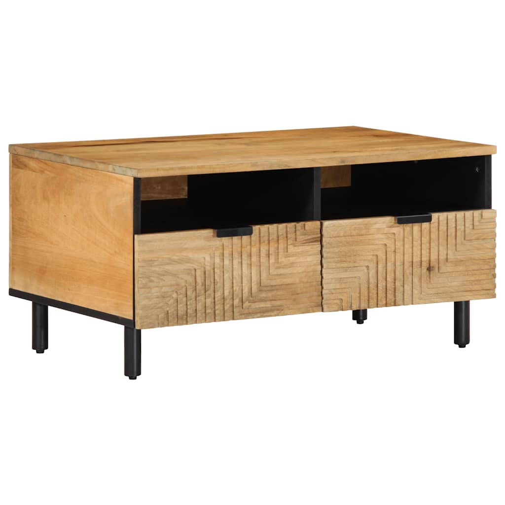 Salontafel 80x54x40 cm massief mangohout bruin is nu te koop bij PeponiXL, paradijselijk wonen!