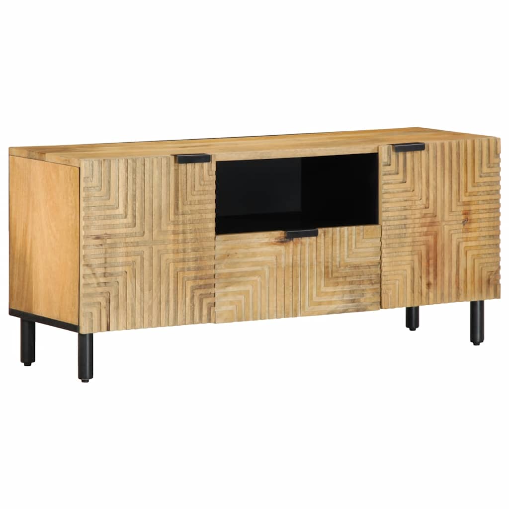Tv-meubel 105x33x46 cm massief mangohout bruin is nu te koop bij PeponiXL, paradijselijk wonen!