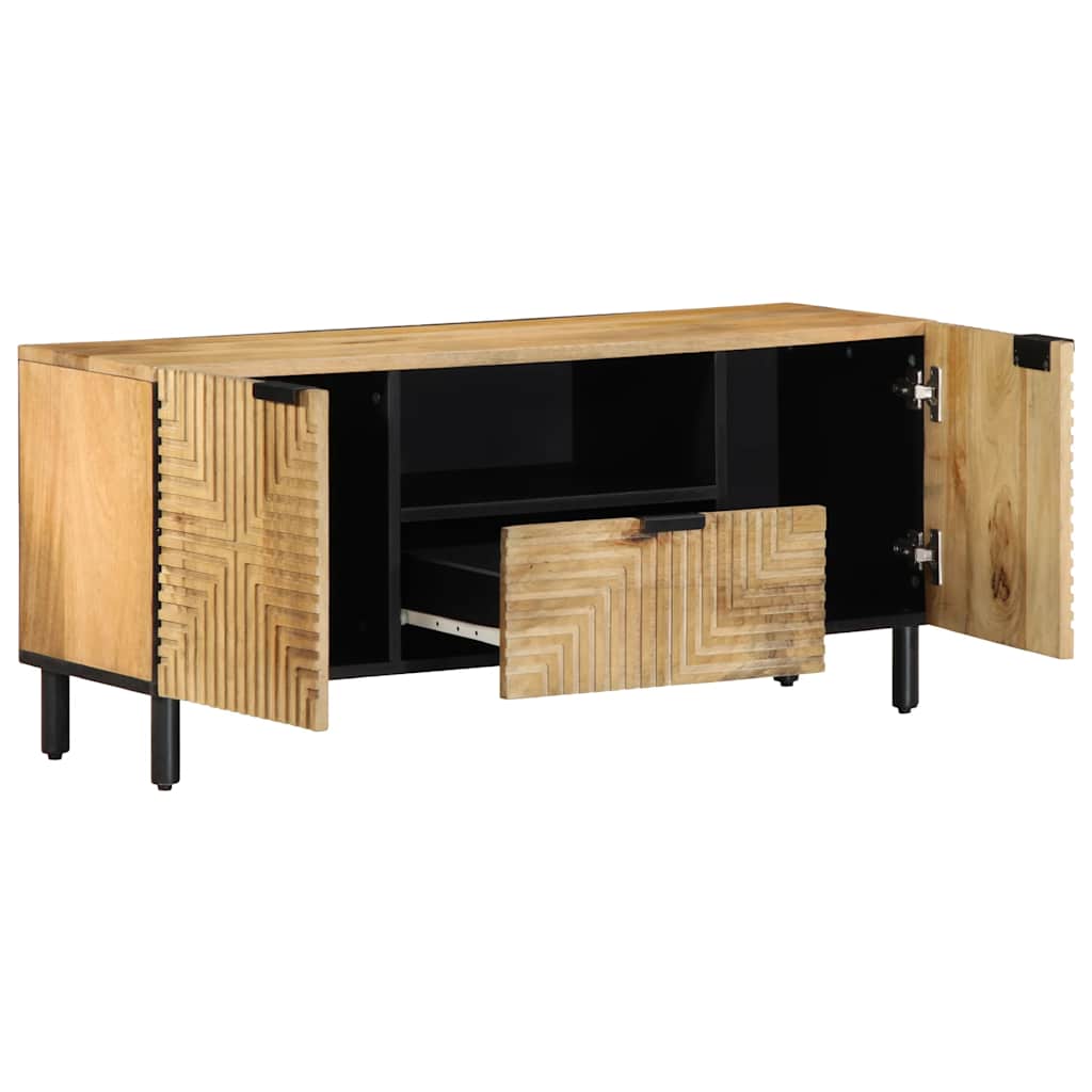 Tv-meubel 105x33x46 cm massief mangohout bruin is nu te koop bij PeponiXL, paradijselijk wonen!