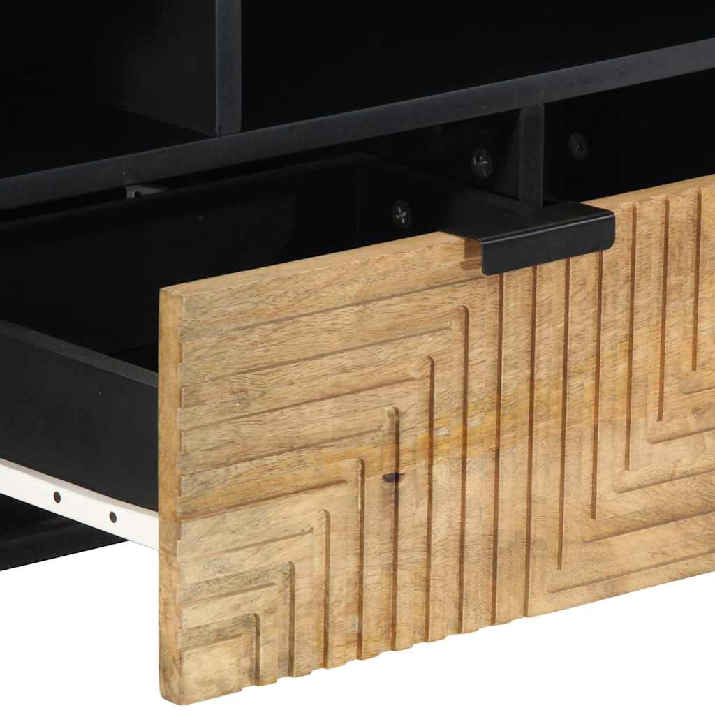 Tv-meubel 100x33x46 cm massief mangohout bruin is nu te koop bij PeponiXL, paradijselijk wonen!