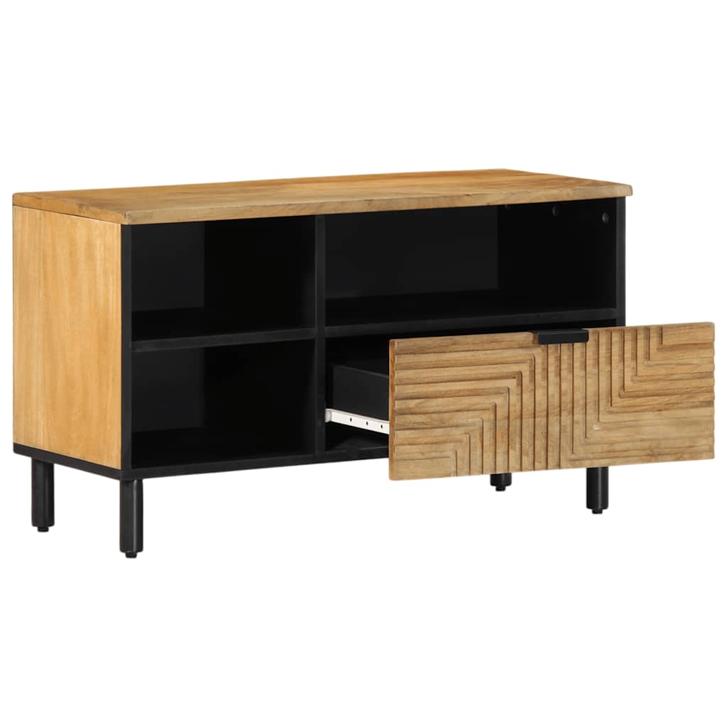Tv-meubel 80x33x46 cm massief mangohout bruin is nu te koop bij PeponiXL, paradijselijk wonen!