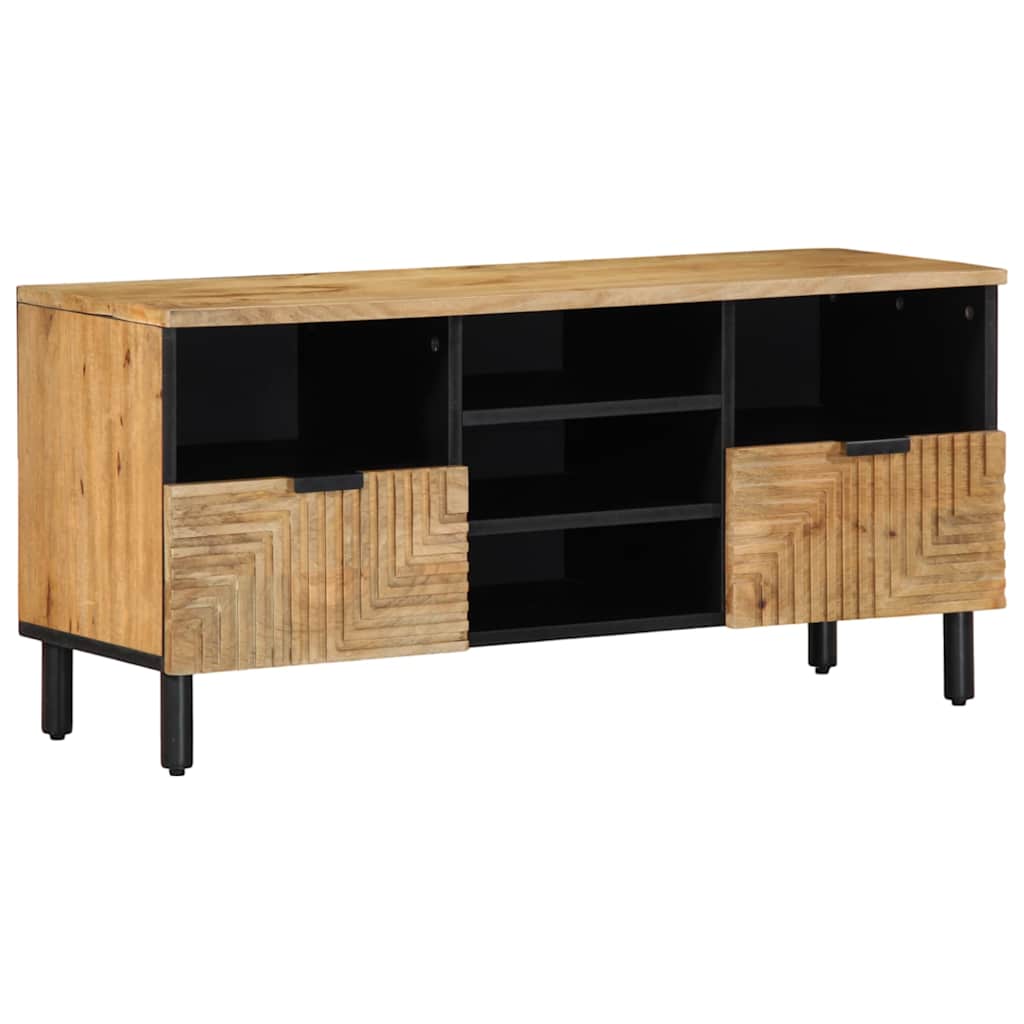 Tv-meubel 100x33x46 cm massief mangohout bruin is nu te koop bij PeponiXL, paradijselijk wonen!