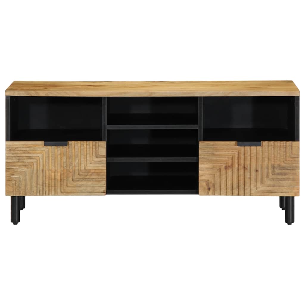 Tv-meubel 100x33x46 cm massief mangohout bruin is nu te koop bij PeponiXL, paradijselijk wonen!