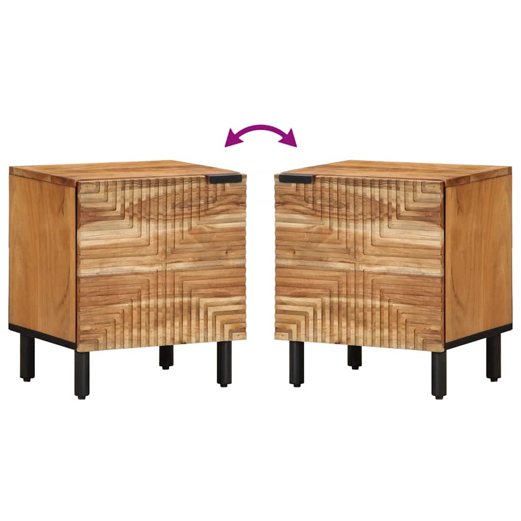 Nachtkastje 40x33x46 cm Massief hout Acacia is nu te koop bij PeponiXL, paradijselijk wonen!