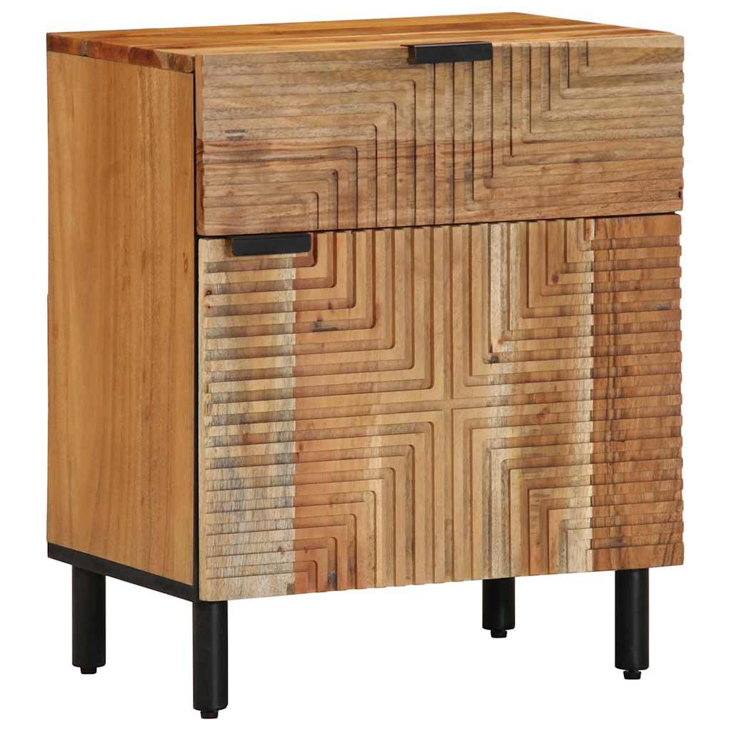 Nachtkastje met lade Bruin 50 x 33 x 60 cm Massief acaciahout is nu te koop bij PeponiXL, paradijselijk wonen!