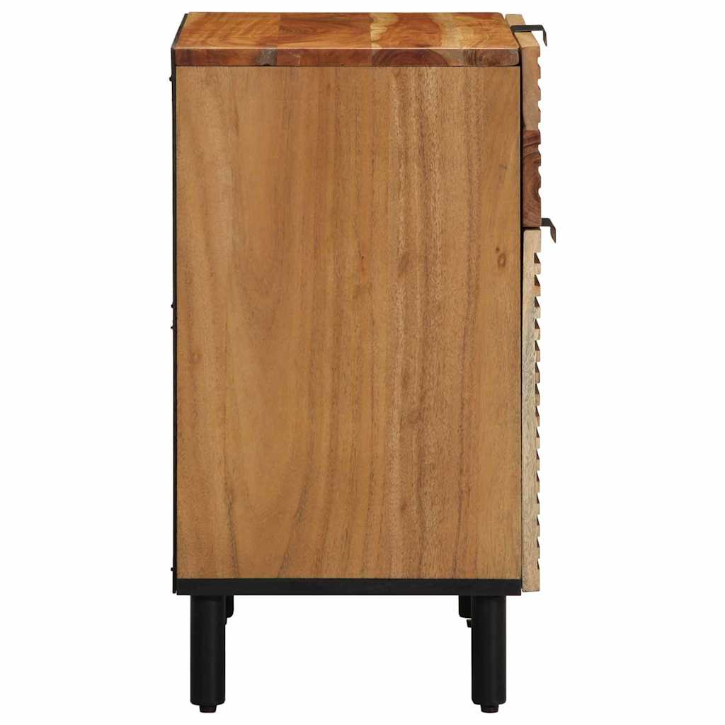 Nachtkastje met lade Bruin 50 x 33 x 60 cm Massief acaciahout is nu te koop bij PeponiXL, paradijselijk wonen!