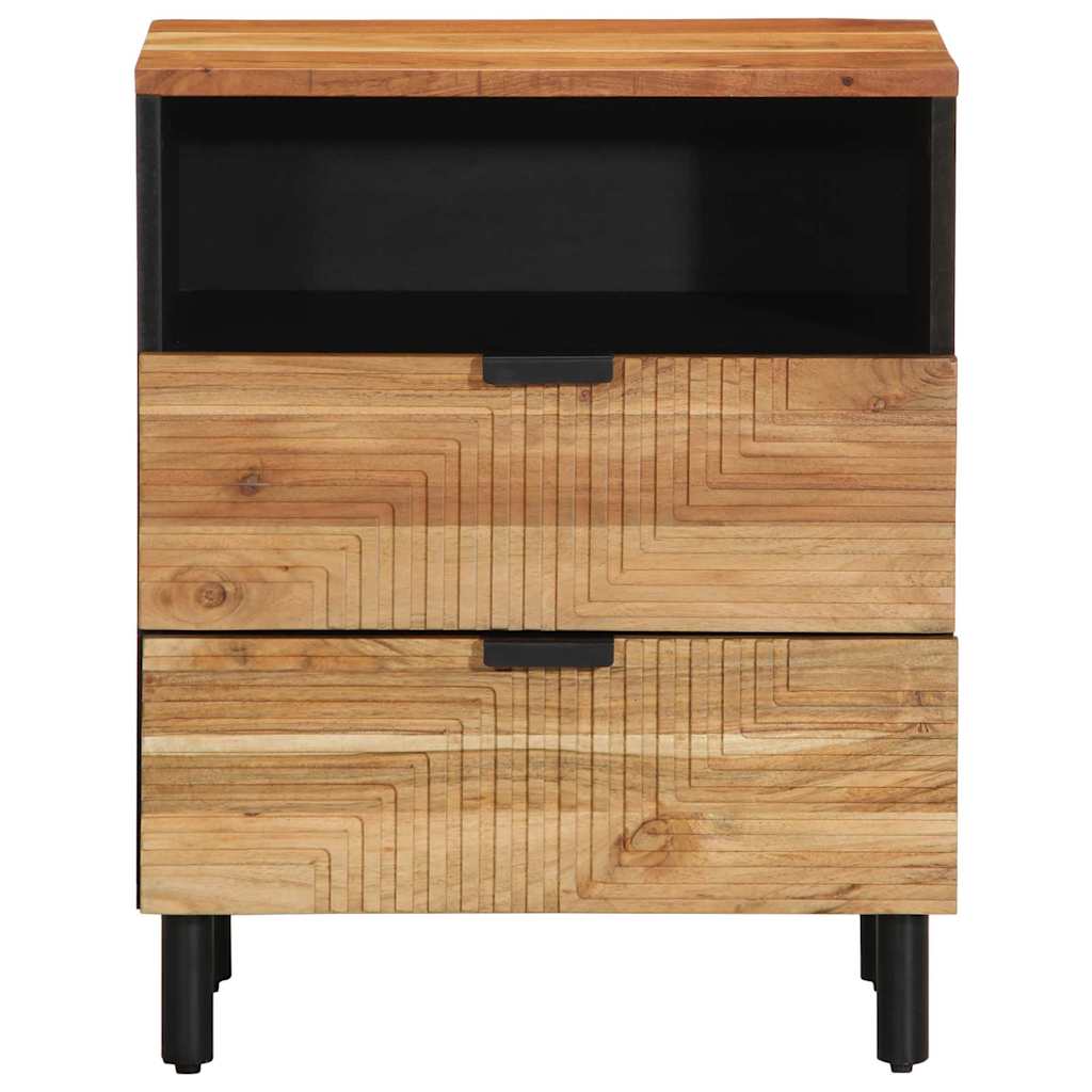 Nachtkastje met lade Bruin 50 x 33 x 62 cm Massief acaciahout is nu te koop bij PeponiXL, paradijselijk wonen!