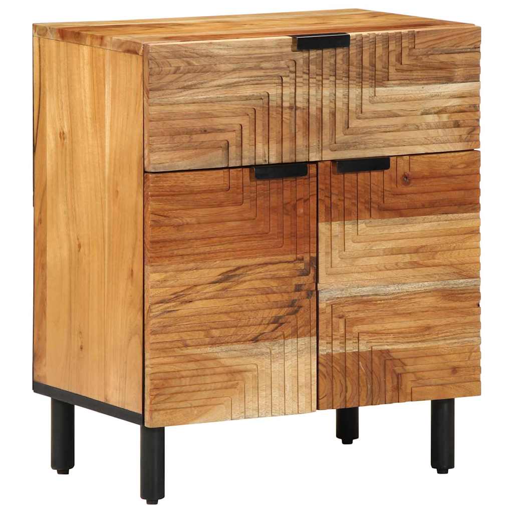 Nachtkastje met lade Bruin 50 x 33 x 60 cm Massief acaciahout is nu te koop bij PeponiXL, paradijselijk wonen!