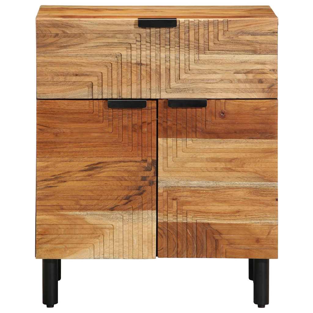 Nachtkastje met lade Bruin 50 x 33 x 60 cm Massief acaciahout is nu te koop bij PeponiXL, paradijselijk wonen!