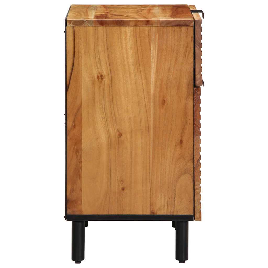 Nachtkastje met lade Bruin 50 x 33 x 60 cm Massief acaciahout is nu te koop bij PeponiXL, paradijselijk wonen!