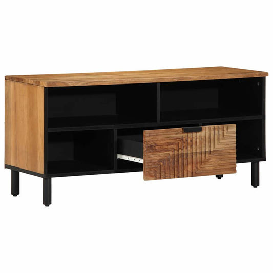 TV Eenheden Massief Acaciahout 100 x 33,5 x 46 cm Bewerkt hout is nu te koop bij PeponiXL, paradijselijk wonen!