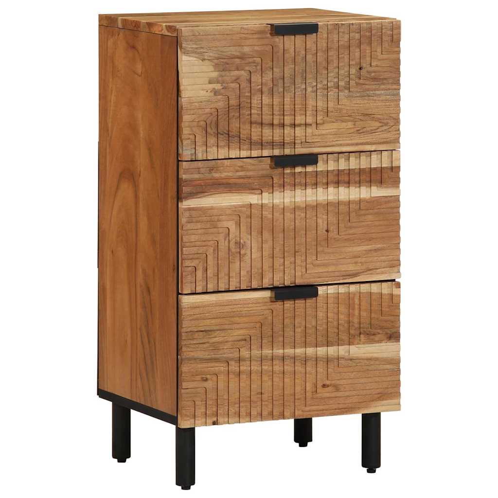 Dressoir met lade Naturel 40 x 33,5 x 75 cm Massief Acaciahout is nu te koop bij PeponiXL, paradijselijk wonen!