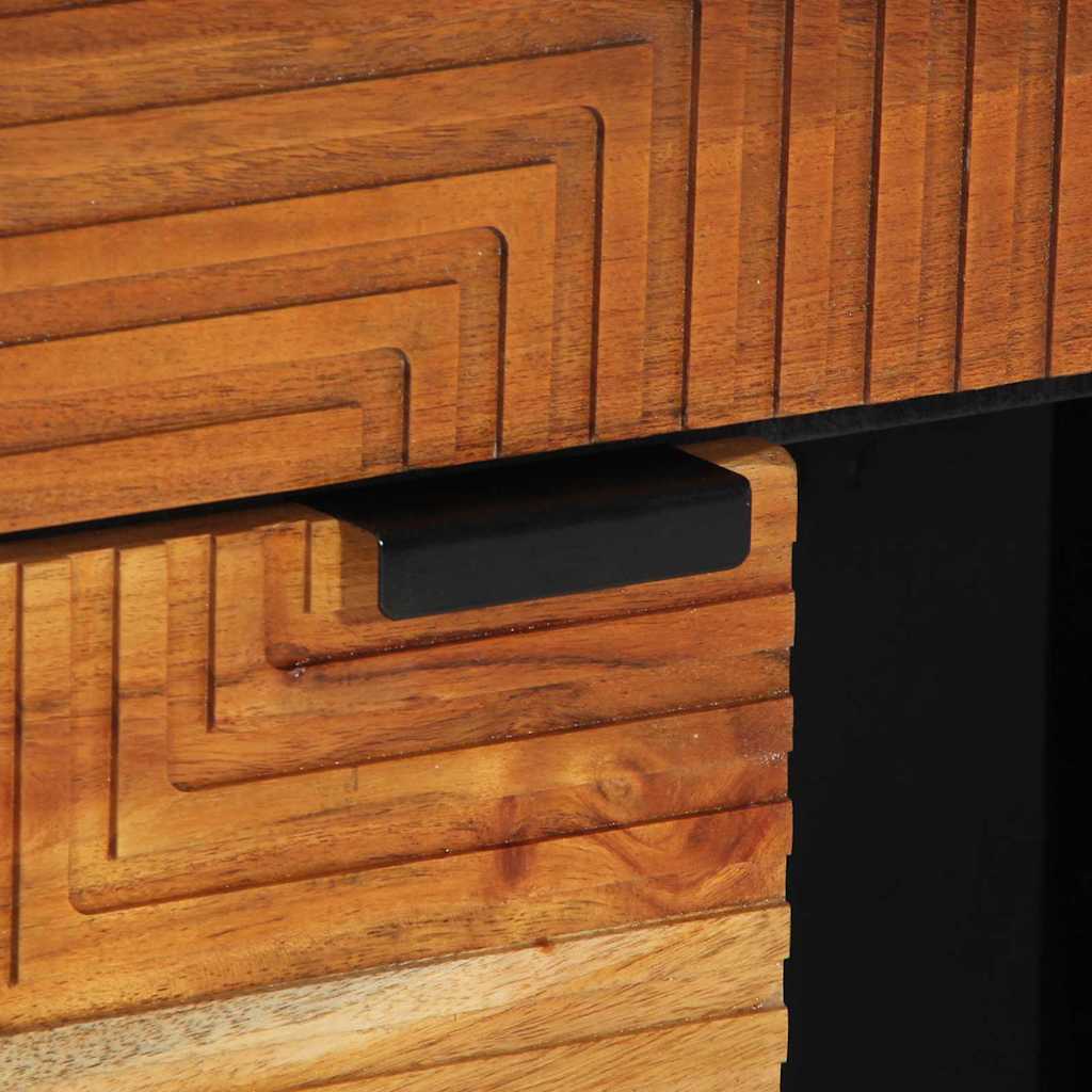 Dressoir met plank Naturel 80 x 33,5 x 75 cm Massief Acaciahout is nu te koop bij PeponiXL, paradijselijk wonen!