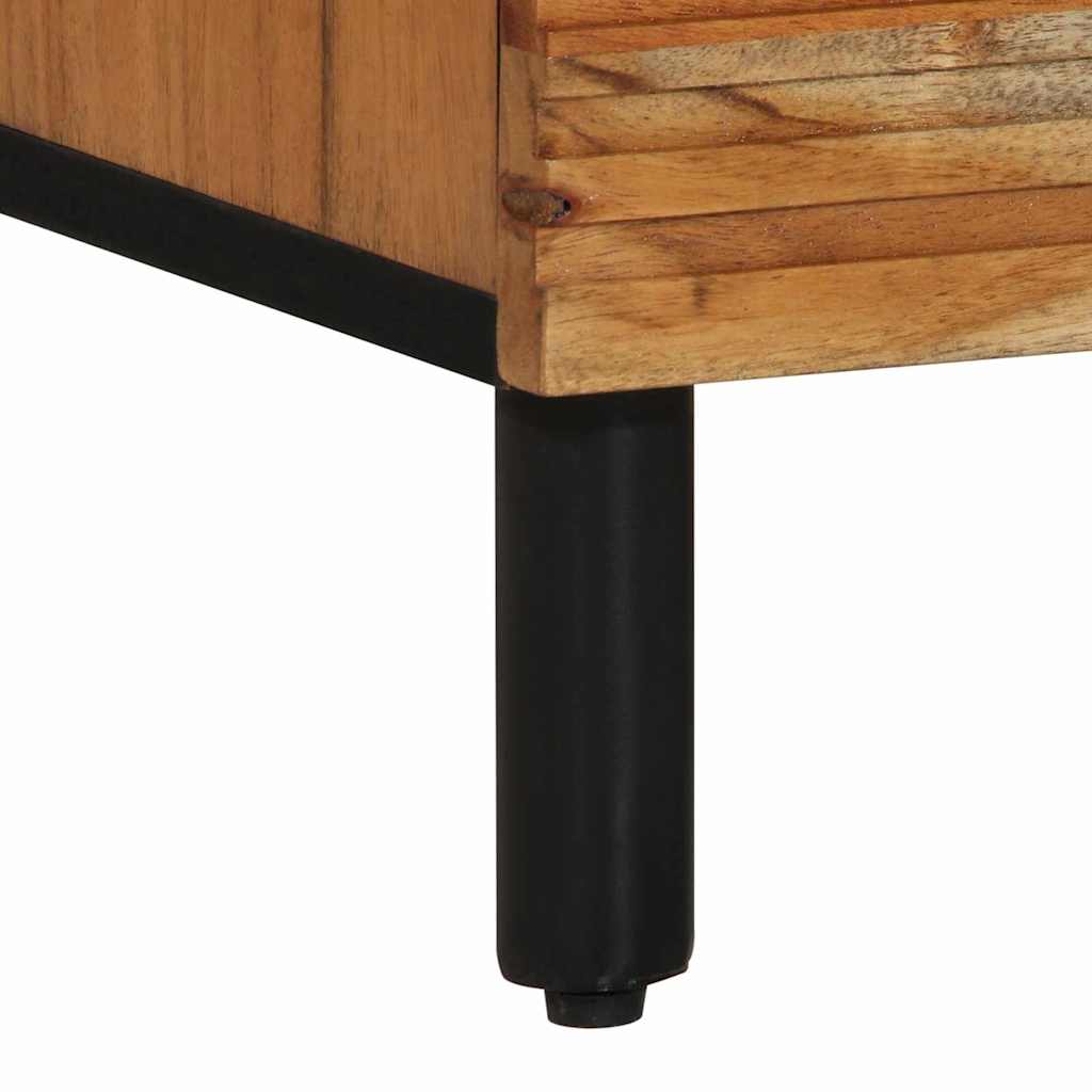 Dressoir met plank Naturel 80 x 33,5 x 75 cm Massief Acaciahout is nu te koop bij PeponiXL, paradijselijk wonen!