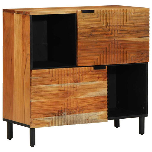 Dressoir met plank Naturel 80 x 33,5 x 75 cm Massief Acaciahout is nu te koop bij PeponiXL, paradijselijk wonen!