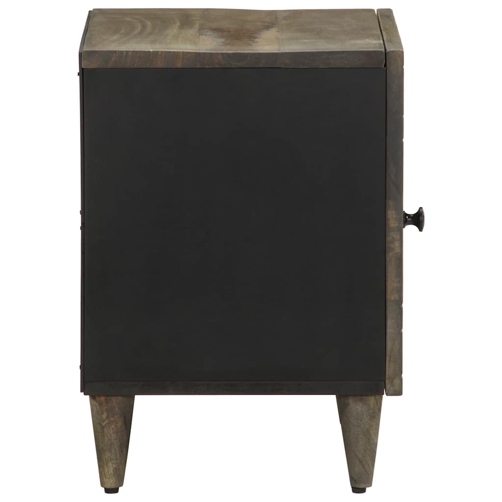 Nachtkastje 40x33x46 cm massief mangohout lichtgrijs is nu te koop bij PeponiXL, paradijselijk wonen!