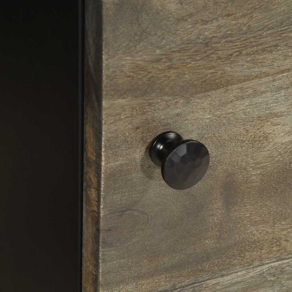 Nachtkastje 40x33x46 cm massief mangohout lichtgrijs is nu te koop bij PeponiXL, paradijselijk wonen!