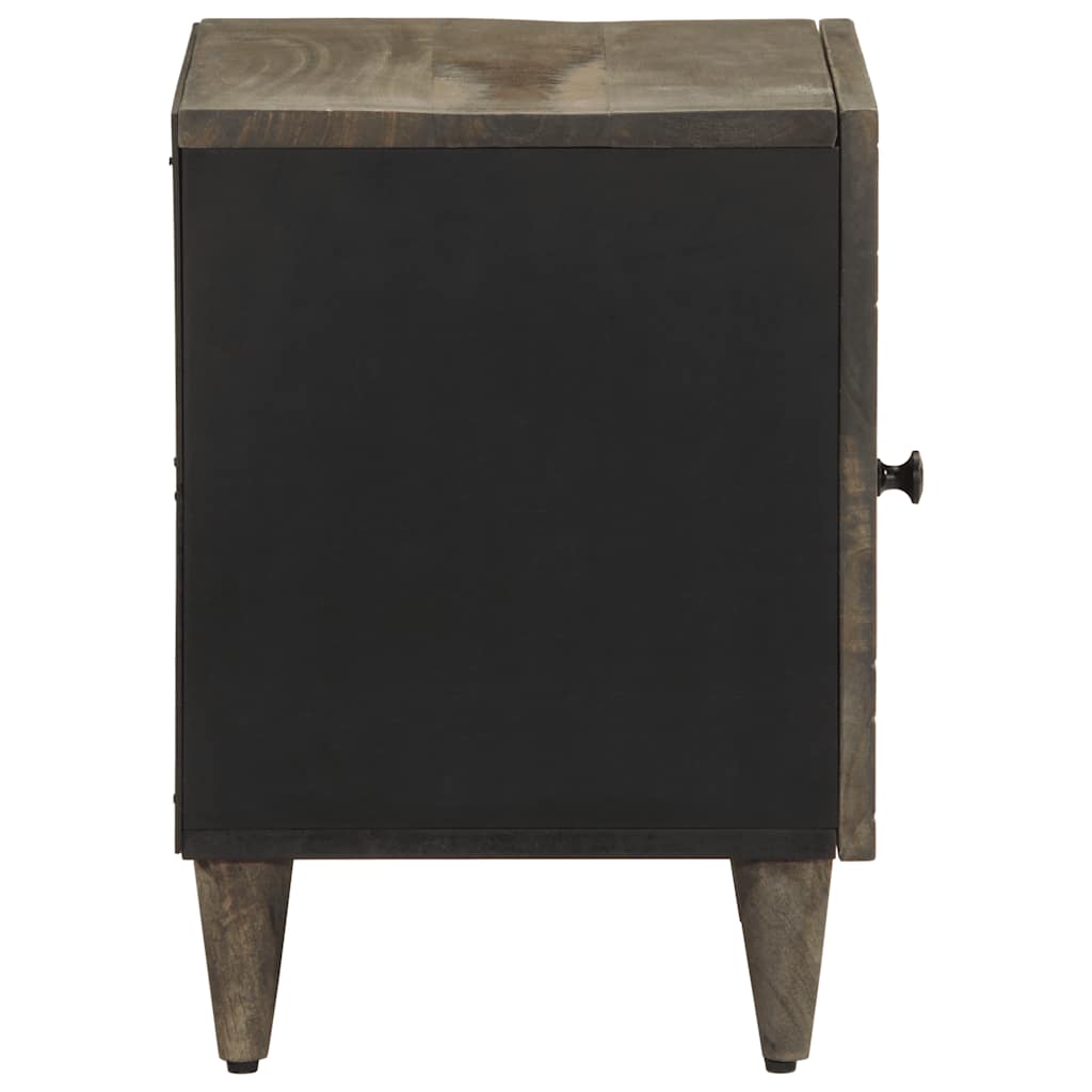 Nachtkastjes 2 st 40x33x46 cm massief mangohout lichtgrijs is nu te koop bij PeponiXL, paradijselijk wonen!