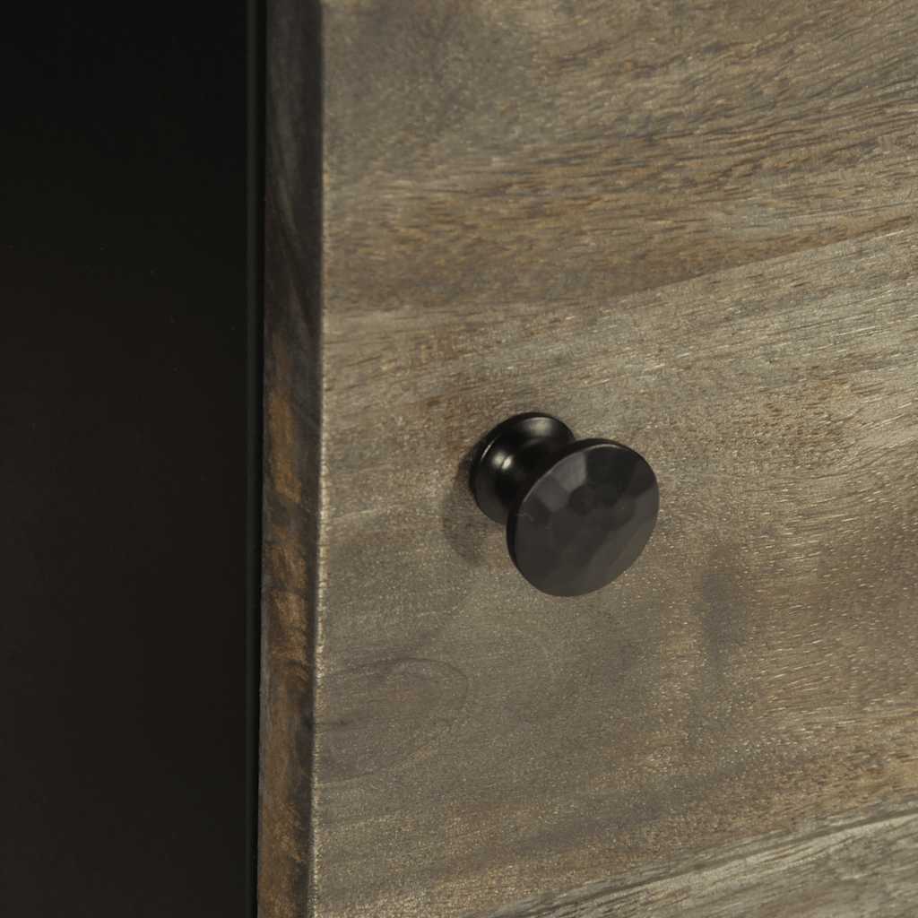 Nachtkastjes 2 st 40x33x46 cm massief mangohout lichtgrijs is nu te koop bij PeponiXL, paradijselijk wonen!